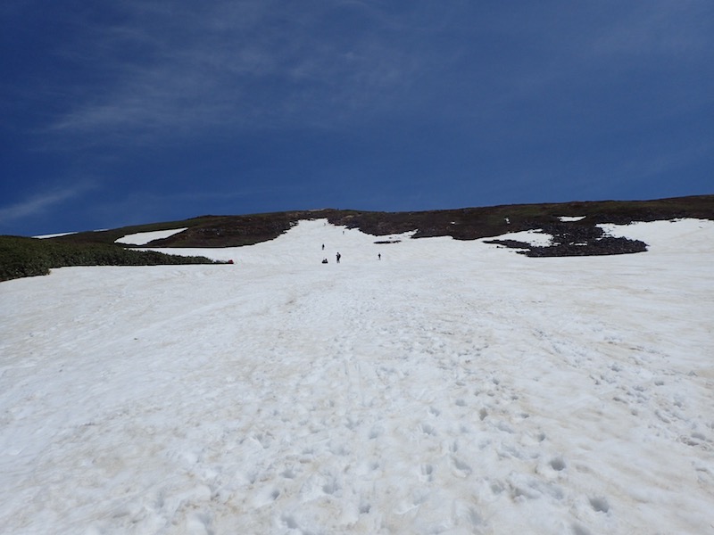 月山　シートラの斜面